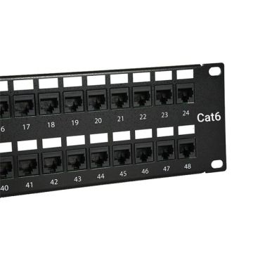 48 Port Patch Panel Cat6 Horizontal Rack Mount