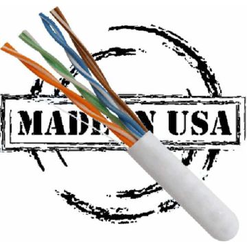 Cat5e Plenum Pure Copper UL-Listed Cable 24 AWG Pull Box, MADE IN USA