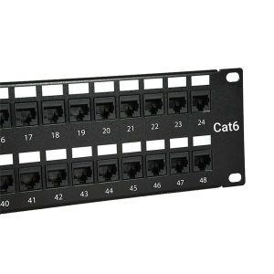48 Port Patch Panel Cat6 Horizontal Rack Mount