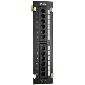 Cat6 Patch Panel 12 Ports Vertical With Wall Mount Bracket