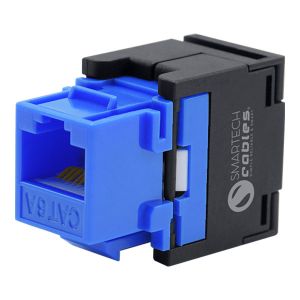 Cat6a Horizontal Keystone Jack UTP, Toolless 180 Degree