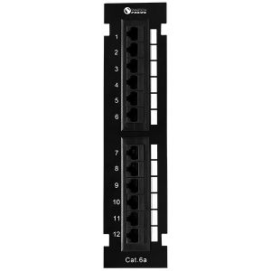 Cat6a Patch Panel 12 Port Vertical With Wall Mount Bracket