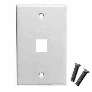 Single Port Standard Face Plate for Keystone Jacks Pack of 10