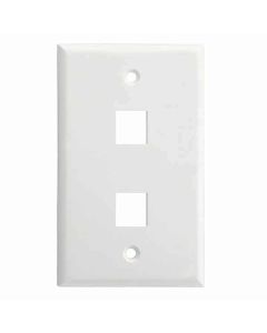 2 Port Standard Face Plate for Keystone Jacks Pack of 10