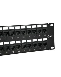 48 Port Patch Panel Cat6 Horizontal Rack Mount