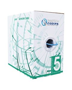 Bulk Cat5e Plenum CCA Cable 1000ft 350 Mhz 24 Awg CMP Pull Box