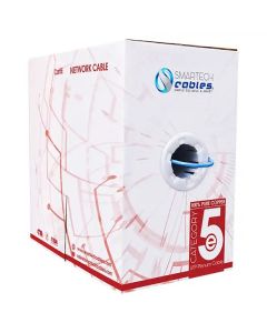 Bulk Cat5e Plenum Pure Copper Cable 1000ft 350 MHz 24 AWG UTP Pull Box