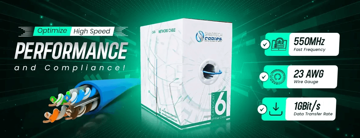 Cat6 Riser Cable 1000ft 550 MHz Buy Now | SmarTech Cables